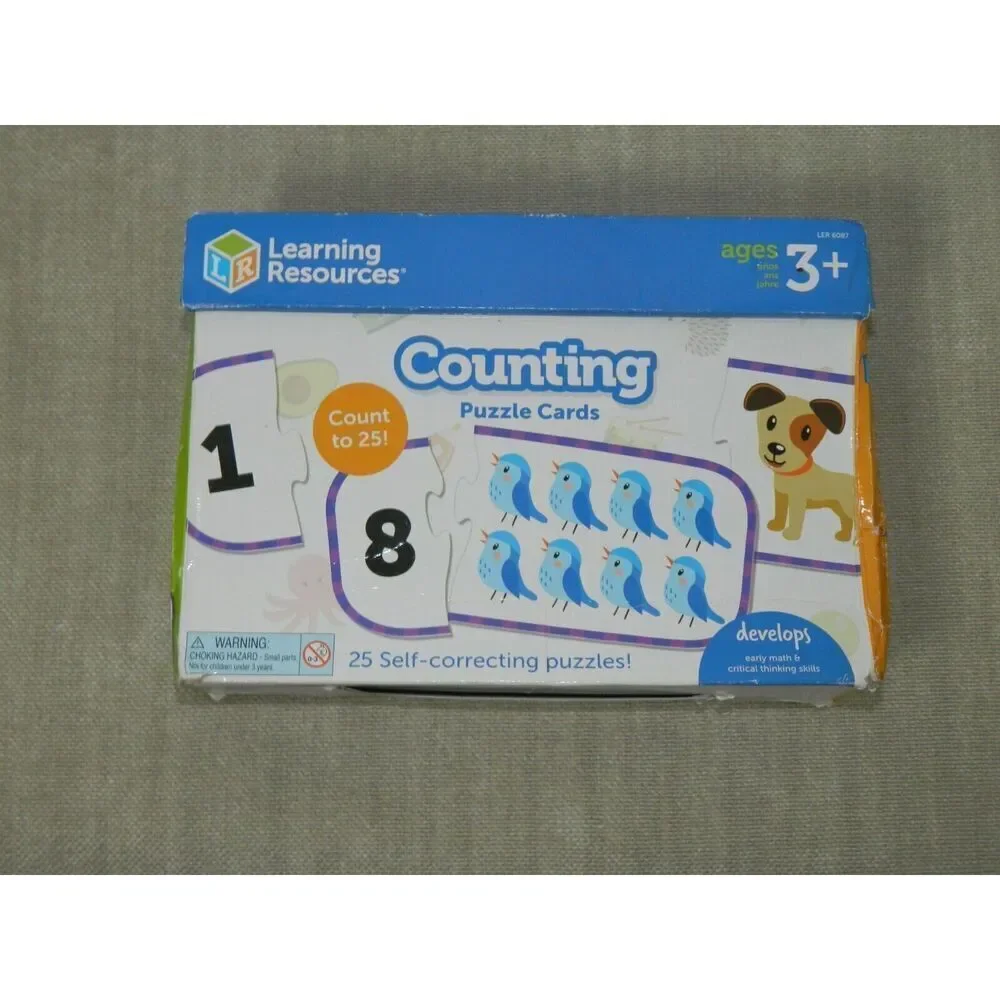 Learning‎ Resources: Counting Puzzle Cards: Age 3+ NEW IN BOX